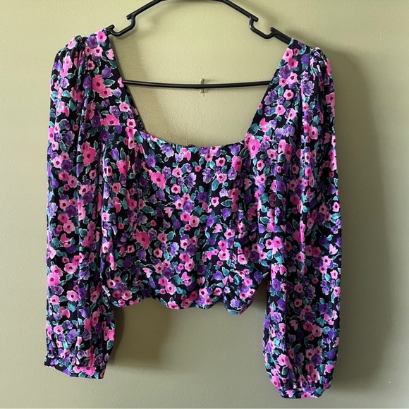 Zara Floral Puff Sleeve Blouse - Picture 7 of 9